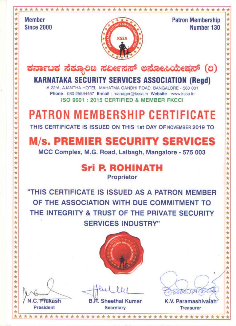 KSSA Certificate